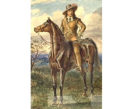 William Holmes Sullivan (British fl.1870-1908): Portrait of an English Civil War Cavalier, watercolour signed and dated 1880,