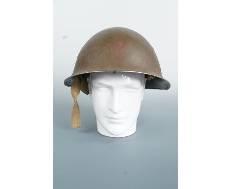 A Second World War British army Mk 3 steel helmet