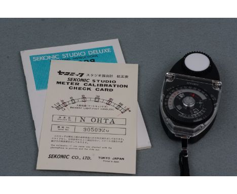 A Sekonic Studio deluxe model L-398 light meter