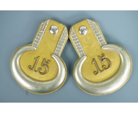 A pair of Imperial German 15th Uhlan regiment epaulettes