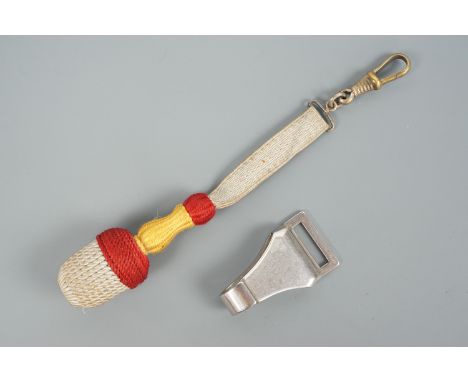 A German army miniature knot / troddel together with a hanger clip