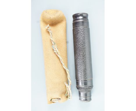 A late 19th / early 20th Century pocket four-draw telescope by Aitchison &amp; Co, opticians to H M Govt, London &amp; Leeds,
