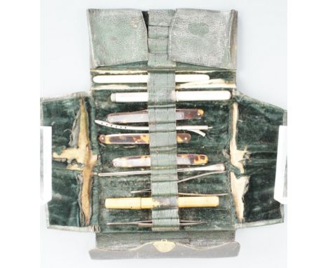 A mid-Victorian campaign or travelling minor surgery set by S Maw &amp; Son, 11 Aldersgate St, London, comprising a blind-emb