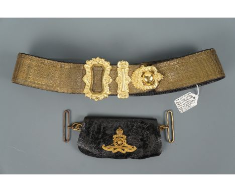 A late 19th / early 20th Century Royal Horse Artillery officer's should belt together with a post-1901 pouch