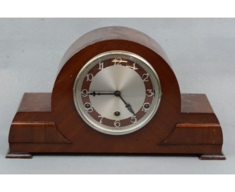 A Perivale mahogany mantle clock