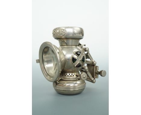 An Edwardian Lucas Mediophote bicycle oil lamp