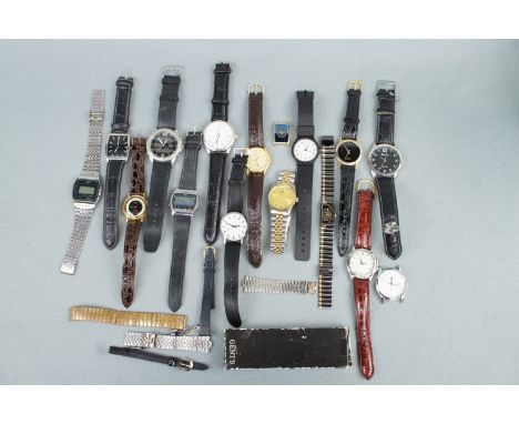 A quantity of watches including Eiger, Casio, Realm etc.