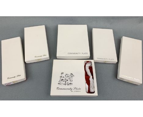 A large quantity of vintage Oneida Community Plate electroplate cutlery in original cartons, circa 1960s