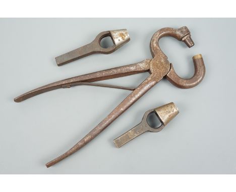 Two 16 gauge gun wad cutters and a 19th Century patch cutter