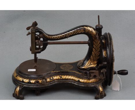 A vintage Jones hand sewing machine