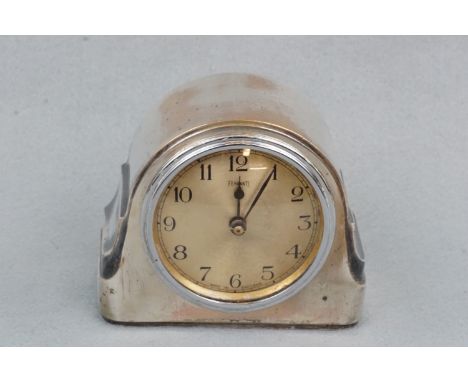 A 1930s Ferranti electric table clock in electroplate case, 11 cm