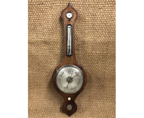 An early 19th Century onion-topped banjo barometer