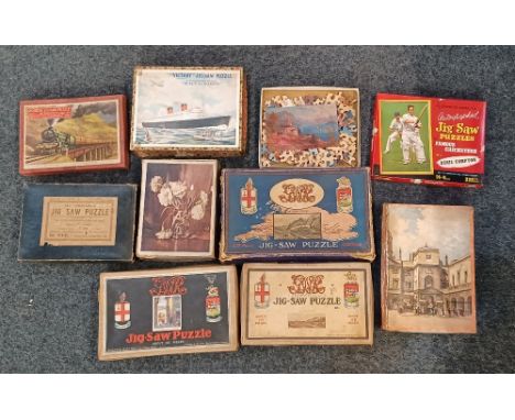 Three Chad Valley Great Western Railway jigsaw puzzles, boxed; The Torbay Express (375 pieces), Freight Train (150 pieces) an