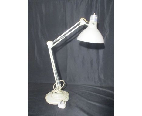 A vintage white Thousand &amp; One Lamps Ltd. angle poise lamp