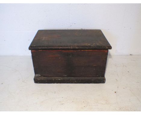 A small Victorian painted pine trunk. 