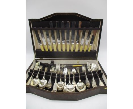 A part canteen of silver plated cutlery