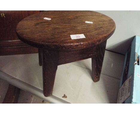 A vintage handmade oak stool