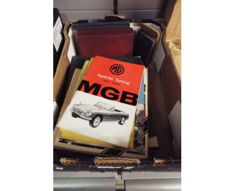 A quantity of vintage car owner's handbooks to include 'MGA Special Tuning', 'Jaguar Service Manual for Mk VII and XK120' etc