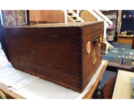 A military wooden trunk