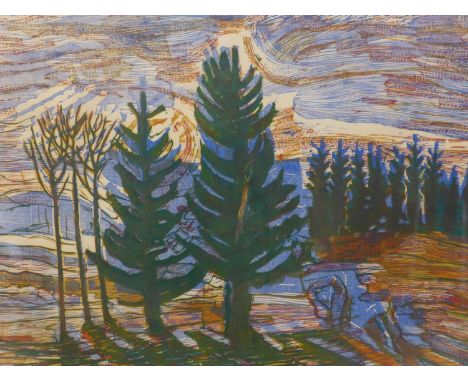 I. Rosseland, 'Lyset Rommer' (The Light Holds), lithograph, signed, dated 76, titled and numbered 10/100 in pencil to lower m