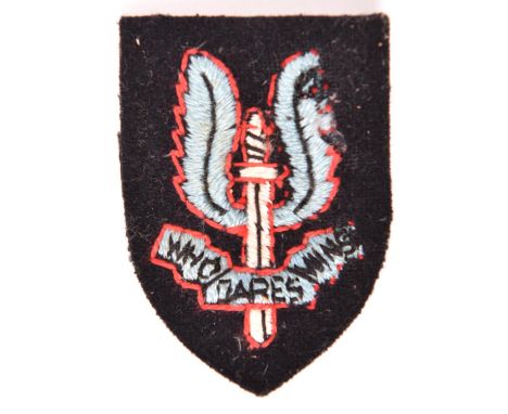  A WWII embroidered patch of the S.A.S.  GC (slight moth)                                                                  £3