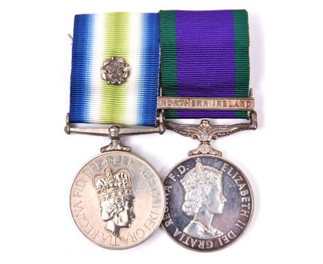 An interesting and substantial Falklands collection including&nbsp;Pair: South Atlantic Medal, 1982, with rosette for combat 