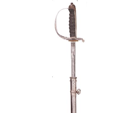 A Geo V 1854 pattern Foot Guards Officer’s levee sword of the Scots Guards,  slender blade 31½”, by Henry Wilkinson, number 5