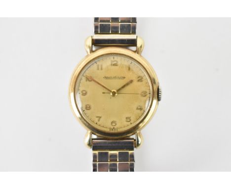 An Jaeger LeCoultre, manual wind, gents, 9ct gold wristwatch, circa 1940/50s, the dial having Arabic numerals with centre sec