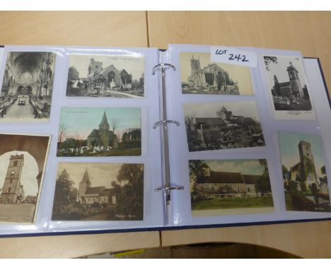 Nice album of churches all over the country incl local, almost 300 cards, some RP’s, all vintage.