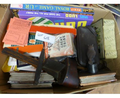 Large box of games, cameras, few books, I-Spy small books, Lord of the Rings chess board etc, large box.