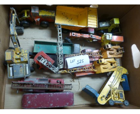 Box of Dinky Supertoys all play worn, vintage.