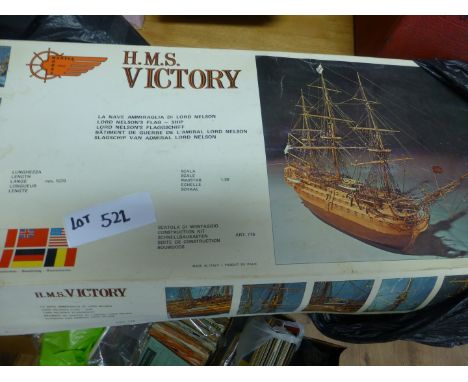 HMS Victory model within box, Manuta 1:98 scale – box sl. battered but all intact.