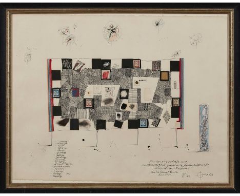 Collage Werner Schreib1925 Berlin - 1969 bei Lorsch "Das neueingerichtete und methologisch geordnete, halbmechanische Miniatu