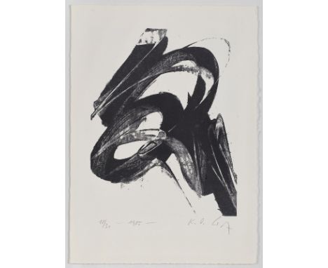 Lithografie Karl Otto Götz1914 Aachen - 2017 Wolfenacker "o.T." 1985 unten re. sign. K. O. Götz, unten li. dat. 1985. Exempla