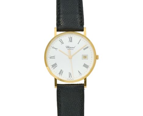 Herrenarmbanduhr Chopard, Schweizwohl 1990er Jahre. 18 kt GG. Quarz. Ref.-Nr. 1094 bzw. 161094- 0001. Serien-Nr. 333986. Werk