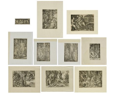 10 KupfersticheHeinrich Aldegrever um 1502 Paderborn - 1555/61 Soest "Die Parabel v. barmherzigen Samariter" je i. d. Platte 