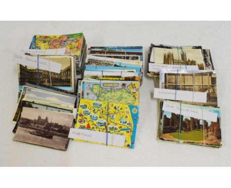 Postcards - Selection of UK topographical to include; Scotland, Kent, Dorset, churches and cathedrals, other architectural bu