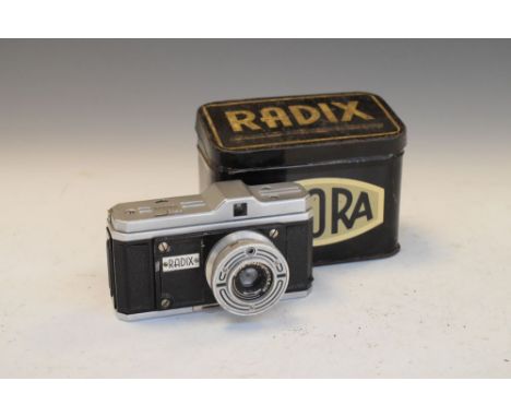 Radix Bilora vintage camera with original tin box of issue  