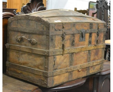 An iron bound dome topped trunk