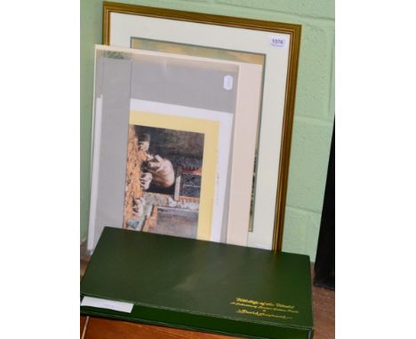Four loose David Shepherd signed prints; Judy Boyes print; a boxed limited edition set of eight David Shepherd Wildlife of th