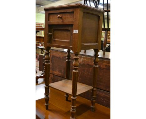 A pot cupboard and a Victorian commode 