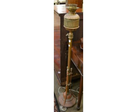 A late 19th/early 20th century oil standard lamp converted to electricity 