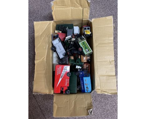 A box with a quantity of Dicast cars to include Corgi and Days Gone. IMPORTANT: Online viewing and bidding only. Collection b