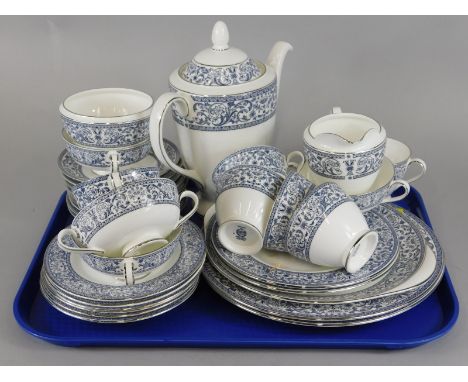 A Minton Infanta pattern part dinner and tea service, to include coffee pot.