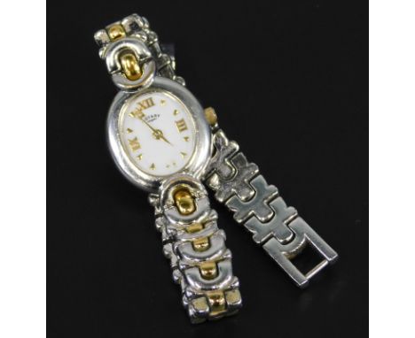 A Rotary bi-colour plated ladies wristwatch