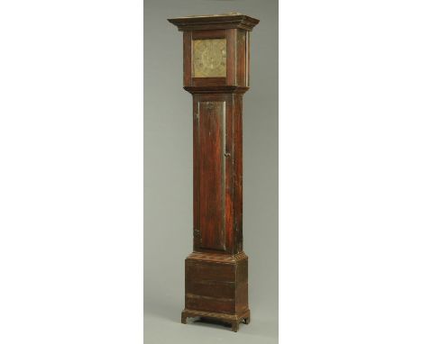 A longcase clock with 30 hour movement by Wilkinson of Wigton, with date aperture, dial width 11.5 inches, the case with long