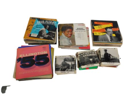 LP records, to include Sarah Vaughan, Buck Clayton, Ella Fitzgerald, Benny Goodman, together with various Argo Transacord rec