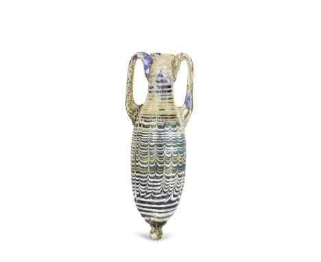  A Hellenistic core-formed glass amphoriskos  Eastern Mediterranean, circa 2nd-1st Century B.C.14.8cm highFootnotes:Provenanc