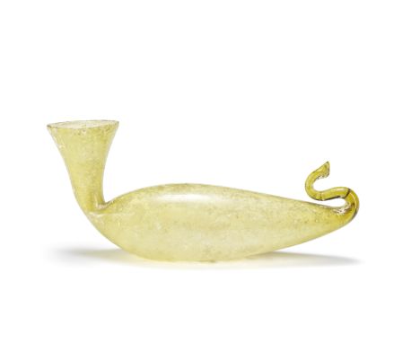  A Roman yellow glass askos Circa late 1st-2nd Century A.D.19cm longFootnotes:Provenance:Acquired on the European art market,