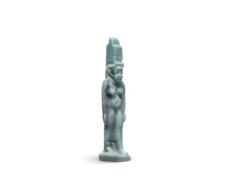  A small Egyptian light blue faience amulet of Isis Late Period, circa 664-332 B.C.2.3cm highFootnotes:Provenance:with B.M.S.